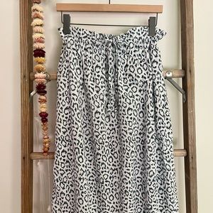 Emerson Fry leopard drawstring skirt M